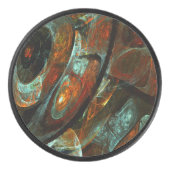 タイムスプリット抽象芸術アート アイスホッケーパック (正面)