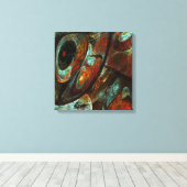 タイムスプリット抽象芸術アート キャンバスプリント (インサイチュ (ウッドフロア))