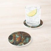 タイムスプリット抽象芸術アート コースター (側面)