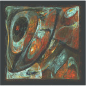 タイムスプリット抽象芸術アート シール (正面)