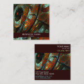 タイムスプリット抽象芸術アート スクエア名刺 (正面/裏面)