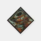 タイムスプリット抽象芸術アート スタンダードカクテルナプキン (角)