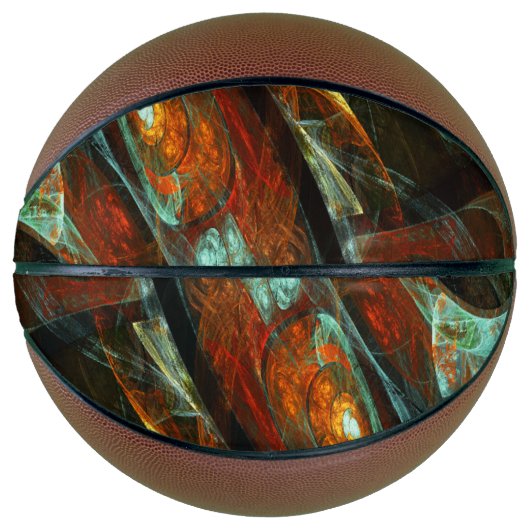 タイムスプリット抽象芸術アート バスケットボール (正面)