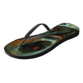 タイムスプリット抽象芸術アート ビーチサンダル (アングル)