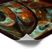 タイムスプリット抽象芸術アート ポスター (角)