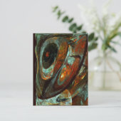 タイムスプリット抽象芸術アート ポストカード (スタンド正面)