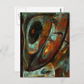 タイムスプリット抽象芸術アート ポストカード (正面/裏面)