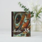 タイムスプリット抽象芸術アート ポストカード (スタンド正面)