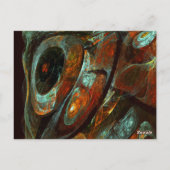 タイムスプリット抽象芸術アート ポストカード (裏面)