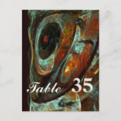 タイムスプリット抽象芸術アート ポストカード (正面)