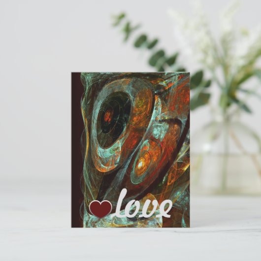 タイムスプリット抽象芸術アート ポストカード (スタンド正面)