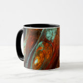 タイムスプリット抽象芸術アート マグカップ (正面左)