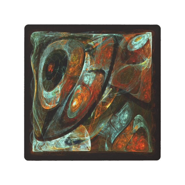 タイムスプリット抽象芸術アート メタルプリント (正面)