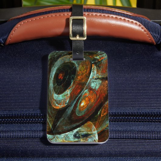 タイムスプリット抽象芸術アート ラゲッジタグ (正面インサイチュ2)