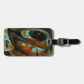 タイムスプリット抽象芸術アート ラゲッジタグ (正面横)