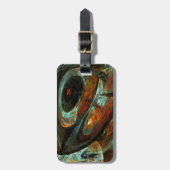 タイムスプリット抽象芸術アート ラゲッジタグ (正面縦)