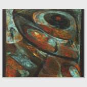 タイムスプリット抽象芸術アート ラッピングペーパー (フラット)