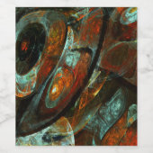 タイムスプリット抽象芸術アート ワインラベル (シングルラベル)