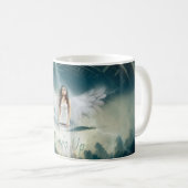 タイムズアップムーブメントウーマンサポートエンジェルウィングスクロック コーヒーマグカップ (正面右)