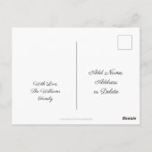 タイムズアップムーブメント女性エンジェルウィングクロック ポストカード (裏面)