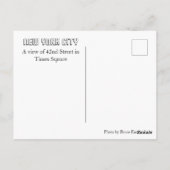 タイムズスクエアと42通り ポストカード (裏面)