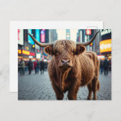 タイムズスクエアのハイランド牛 シーズンポストカード (正面/裏面)