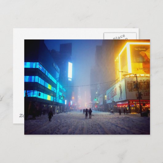 タイムズスクエアの吹雪 ポストカード (正面/裏面)