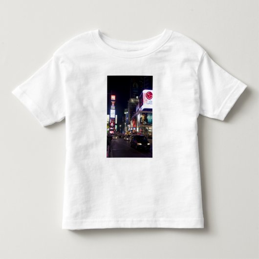 タイムズスクエアの夜、ニューヨーク、マンハッタン トドラーTシャツ (正面)