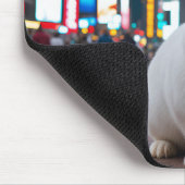 タイムズスクエアの白うさぎ マウスパッド (コーナー)