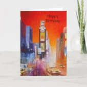 タイムズスクエアアメリカハッピーバースデーカード カード (正面)