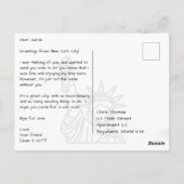 タイムズスクエアインニューヨーク ポストカード (裏面)