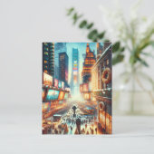 タイムズスクエアウィンターカード。クリスマス ポストカード (スタンド正面)