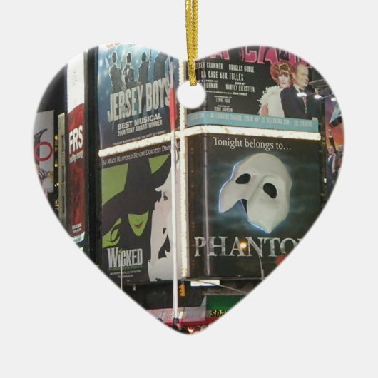 タイムズスクエアニューヨークシティニューヨーククリスマス セラミックオーナメント (正面)