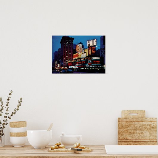 タイムズスクエアニューヨークシティヴィンテージ ポスター (キッチン)