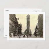 タイムズスクエアニューヨークシティ1910ヴィンテージ ポストカード (正面/裏面)