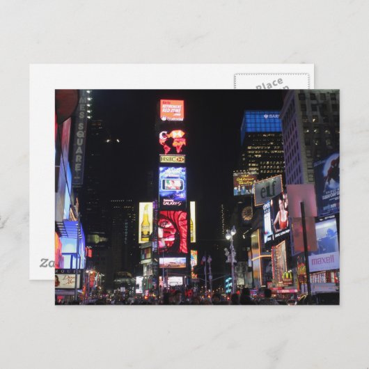 タイムズスクエアニューヨークシティ ポストカード (正面/裏面)