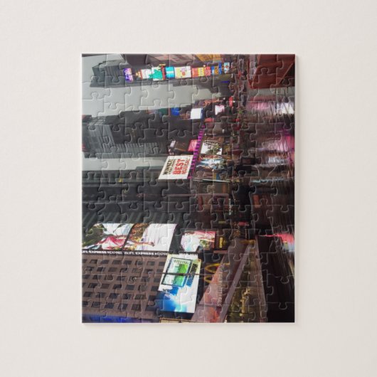 タイムズスクエアニューヨークシティNYCネオンシンボルや象徴写真 ジグソーパズル (縦)