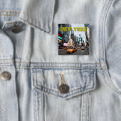 タイムズスクエアニューヨークシティUSA 缶バッジ (インサイチュ)