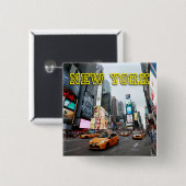 タイムズスクエアニューヨークシティUSA 缶バッジ (正面&裏面)