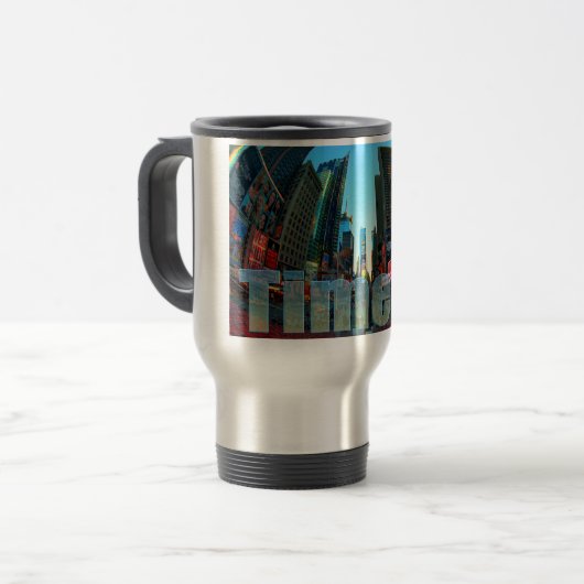 タイムズスクエアブロードウェイニューヨークシティニューヨーク トラベルマグ (正面左)