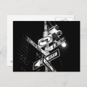 タイムズスクエアロードシンボルや象徴(白黒) ポストカード (正面/裏面)