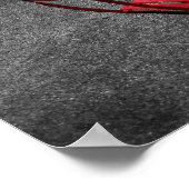 タイムズスクエア白黒&レッド ポスター (角)