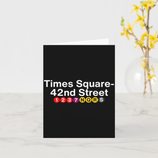 タイムズスクエア ニューヨーク地下鉄駅 サイン, Nyc トレイン カード (黄色い花)