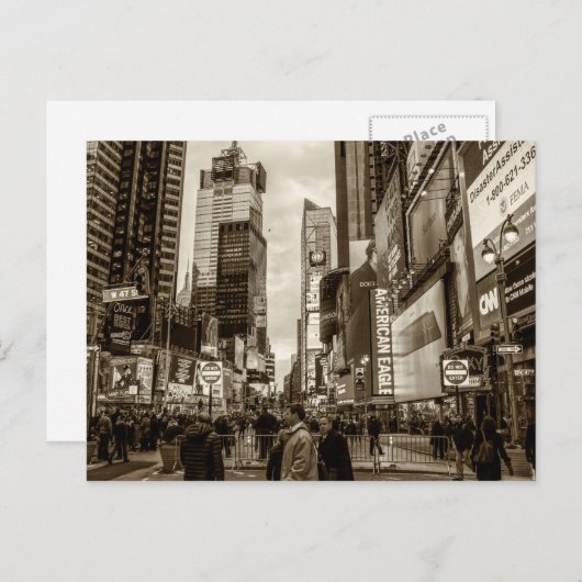タイムズスクエア、ニューヨーク市写真 ポストカード (正面/裏面)