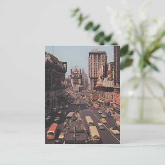 タイムズスクエア、ニューヨーク市1950年代ヴィンテージ インスパイア ポストカード (スタンド正面)