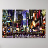 タイムズスクエアHDR写真 ポスター (正面)