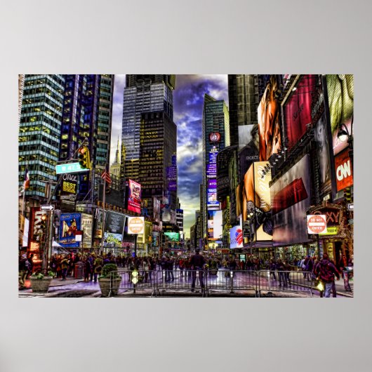 タイムズスクエアHDR写真 ポスター (正面)