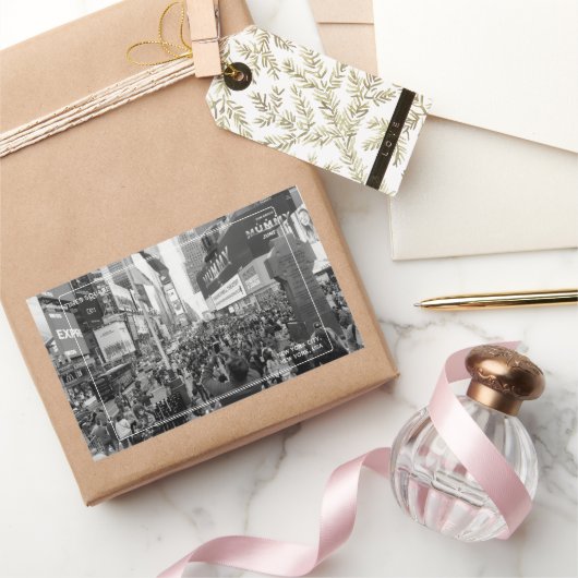 タイムズスクエアNYC 長方形シール (ギフト)