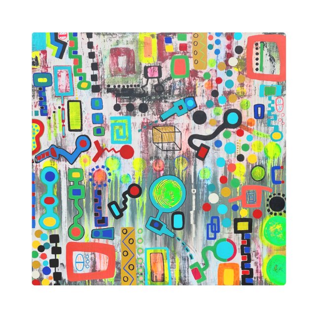 タイムズ16 x 16メタルウォールアートのサイン メタルプリント (正面)