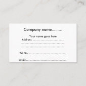 タイムズ・スクエアの名刺 名刺 (裏面)